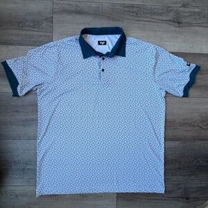 Waggle Performance Polo Antlers Stretchy Active Golf Office Plus Size